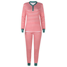 Load image into Gallery viewer, Christmas parent-child striped long sleeve suit(AY1512)