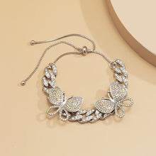 Load image into Gallery viewer, Hot selling full rhinestone small butterfly anklet