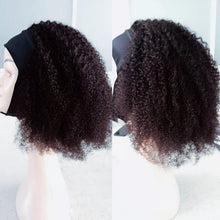 Load image into Gallery viewer, Human hair Headband afro kinky curly wigs(AH5047)