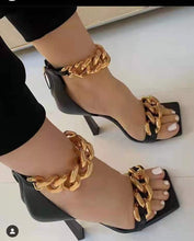 Load image into Gallery viewer, Hot sale metal chain stilettos