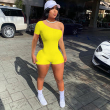 Load image into Gallery viewer, New ribbed one-shoulder jumpsuit AY1052