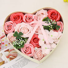 Load image into Gallery viewer, Valentine's Day Christmas Soap Flower Rose Bouquet Heart-shaped Gift Box(AE4087)