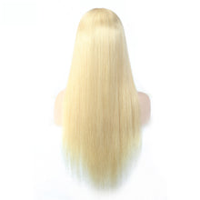 Load image into Gallery viewer, 613 Human hair 4*4 front lace straight hair wigs(AH5027)