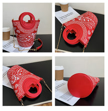 Load image into Gallery viewer, Cashew flower portable bucket bag AB2018