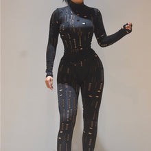 Load image into Gallery viewer, Sexy Hollow Skinny Pants Set(AY1601)