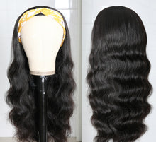 Load image into Gallery viewer, Human Hair Headband Natural Color Body Wave Wigs(AH5045)