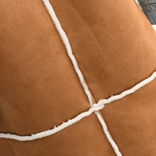 Load image into Gallery viewer, Plus cashmere denim stitching long coat(AY1490)