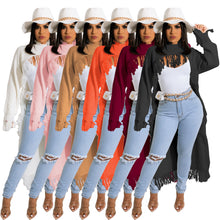 Load image into Gallery viewer, Long tassel sweater shawl(AY1485)