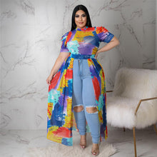 Load image into Gallery viewer, Plus size colorful yarn hollow dress top(AY1843)