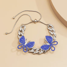 Load image into Gallery viewer, Hot selling full rhinestone small butterfly anklet