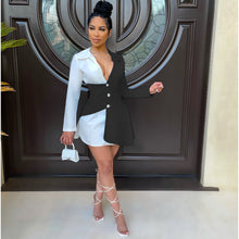 Load image into Gallery viewer, New block button shirt dress AY1145