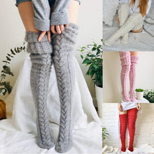 Load image into Gallery viewer, Over the knee long tube knitted socks(A11103)