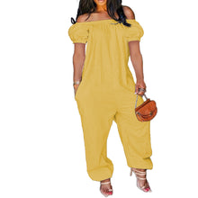 Load image into Gallery viewer, Plus size solid color loose fit jumpsuit AY1173