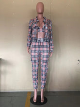 Load image into Gallery viewer, Plaid sling coat pants suit(AY1630)
