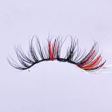 Load image into Gallery viewer, Glitter pink colored false eyelashes moq 5 piece (AH5063)