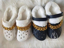 Load image into Gallery viewer, Fashion chain plush platform hole shoes(HPSD135)