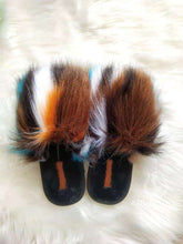 Load image into Gallery viewer, New style ladies colorful plush slippers(HPSD109)