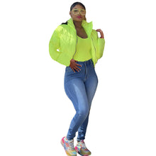 Load image into Gallery viewer, Fashion candy color zipper coat cotton top(AY1362)