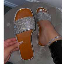 Load image into Gallery viewer, Flat Rhinestone women's slippers(HPSD216)