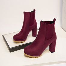 Load image into Gallery viewer, Fashion leopard print thick heel ankle boots(HPSD113)