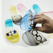 Load image into Gallery viewer, New colorful gradient flat slippers HPSD075