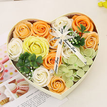 Load image into Gallery viewer, Valentine's Day Christmas Soap Flower Rose Bouquet Heart-shaped Gift Box(AE4087)