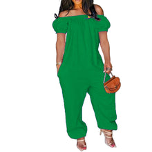 Load image into Gallery viewer, Plus size solid color loose fit jumpsuit AY1173