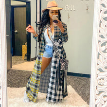 Load image into Gallery viewer, Fashion casual color plaid stitching jacket(AY1413)