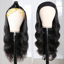 Load image into Gallery viewer, Human Hair Headband Natural Color Body Wave Wigs(AH5045)