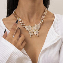 Load image into Gallery viewer, Hot selling retro micro-encrusted big butterfly neck chain