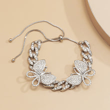 Load image into Gallery viewer, Hot selling full rhinestone small butterfly anklet