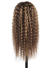 Load image into Gallery viewer, Human hair piano color 4/27curly 13*4lace wig(AH5036)