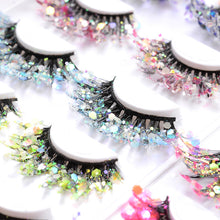 Load image into Gallery viewer, Starry sky luminous fluorescent color changing 25mm false eyelashes(AH5057)