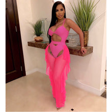 Load image into Gallery viewer, Sexy solid color mesh two-piece set(AY1807)