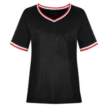 Load image into Gallery viewer, Fashion short sleeve v neck t-shirt(AY1733)