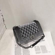 Load image into Gallery viewer, Velvet rhombus chain crossbody bag(AB2044)