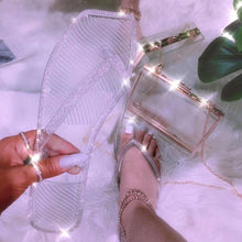 Load image into Gallery viewer, Fashion rhinestone jelly slippers( HPSD226)