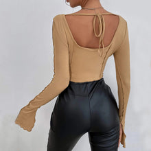 Load image into Gallery viewer, Fashion Flared Sleeve Square Neck Top T-Shirt