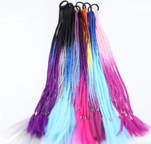 Load image into Gallery viewer, Hot selling synthetic color three-strand ponytail head rope(AH5054)