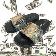 Load image into Gallery viewer, Hot dollar rhinestone slippers HPSD025