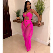 Load image into Gallery viewer, Sexy solid color mesh two-piece set(AY1807)