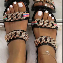 Load image into Gallery viewer, Hot chain flat slippers (HPSD042)