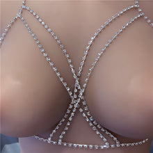 Load image into Gallery viewer, Sexy cross rhinestone chest chain(AE4070