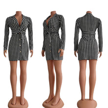 Load image into Gallery viewer, V-neck tight-fitting hip dress (including belt) AY1620