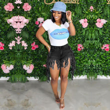 Load image into Gallery viewer, High elastic fringed denim shorts AY1134