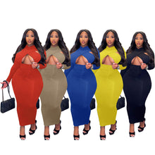 Load image into Gallery viewer, Fashion Solid Color Cross Dress(AY1667)
