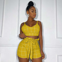 Load image into Gallery viewer, Fashion plaid sling set AY1009
