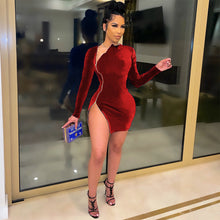 Load image into Gallery viewer, Sexy zipper side slit dress(AY1437)