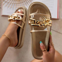 Load image into Gallery viewer, Hot Platform Chain Flat Slippers(HPSD197)