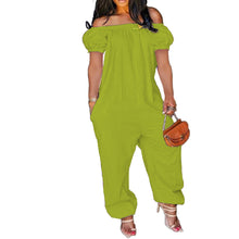 Load image into Gallery viewer, Plus size solid color loose fit jumpsuit AY1173